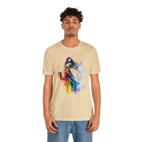 Rainbow Belly Dancer's Pose - Short Sleeve Tee